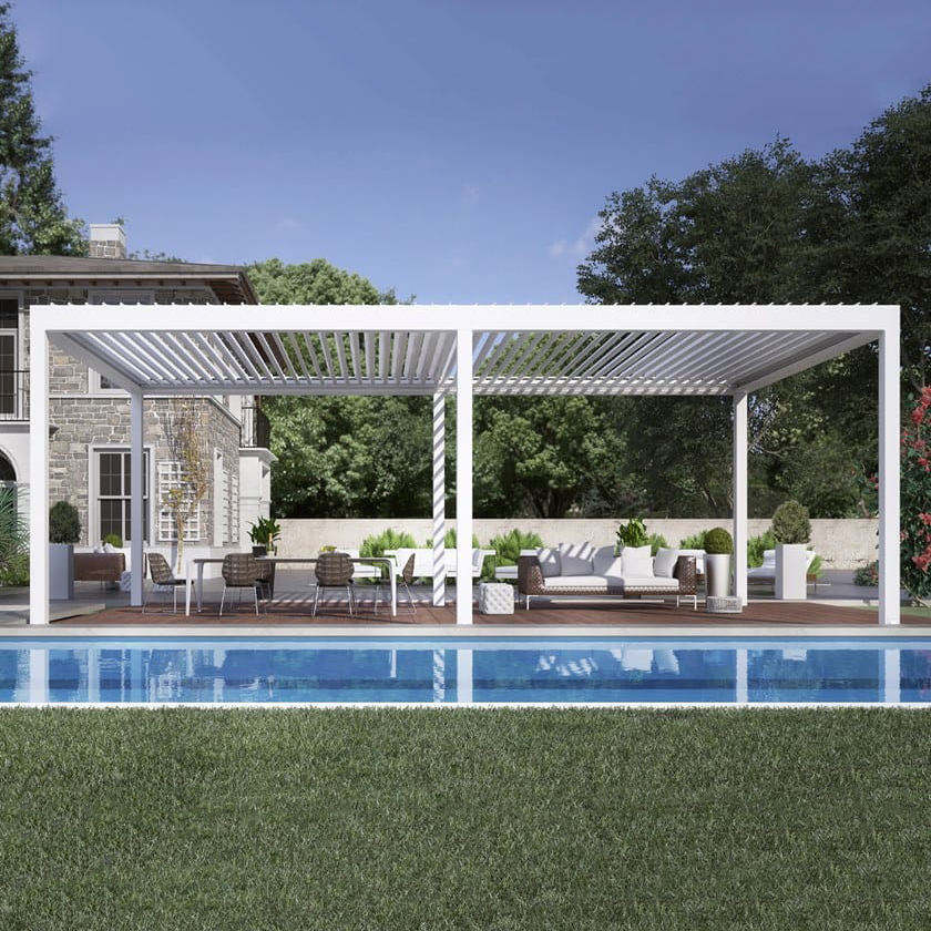 Outdoor Furniture Gazebo - Anodowany aluminiowy pawilon basenowy, pergola zewnętrzna