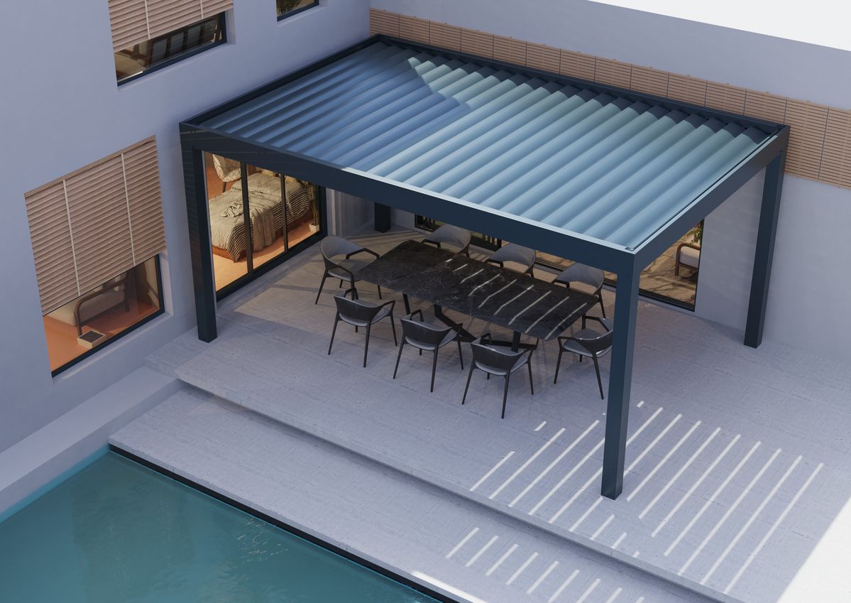 Outdoor Furniture Gazebo - Niedrogi, prostokątny altan z aluminium z