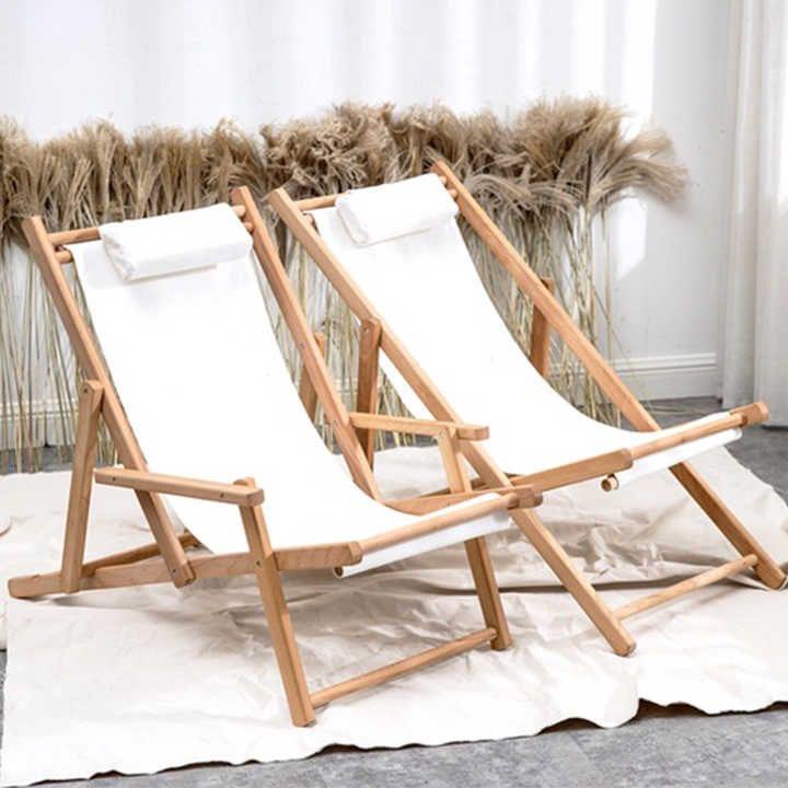 Outdoor Furniture Teak Wood - Luksusowy leżak ogrodowy z drewna tekowego