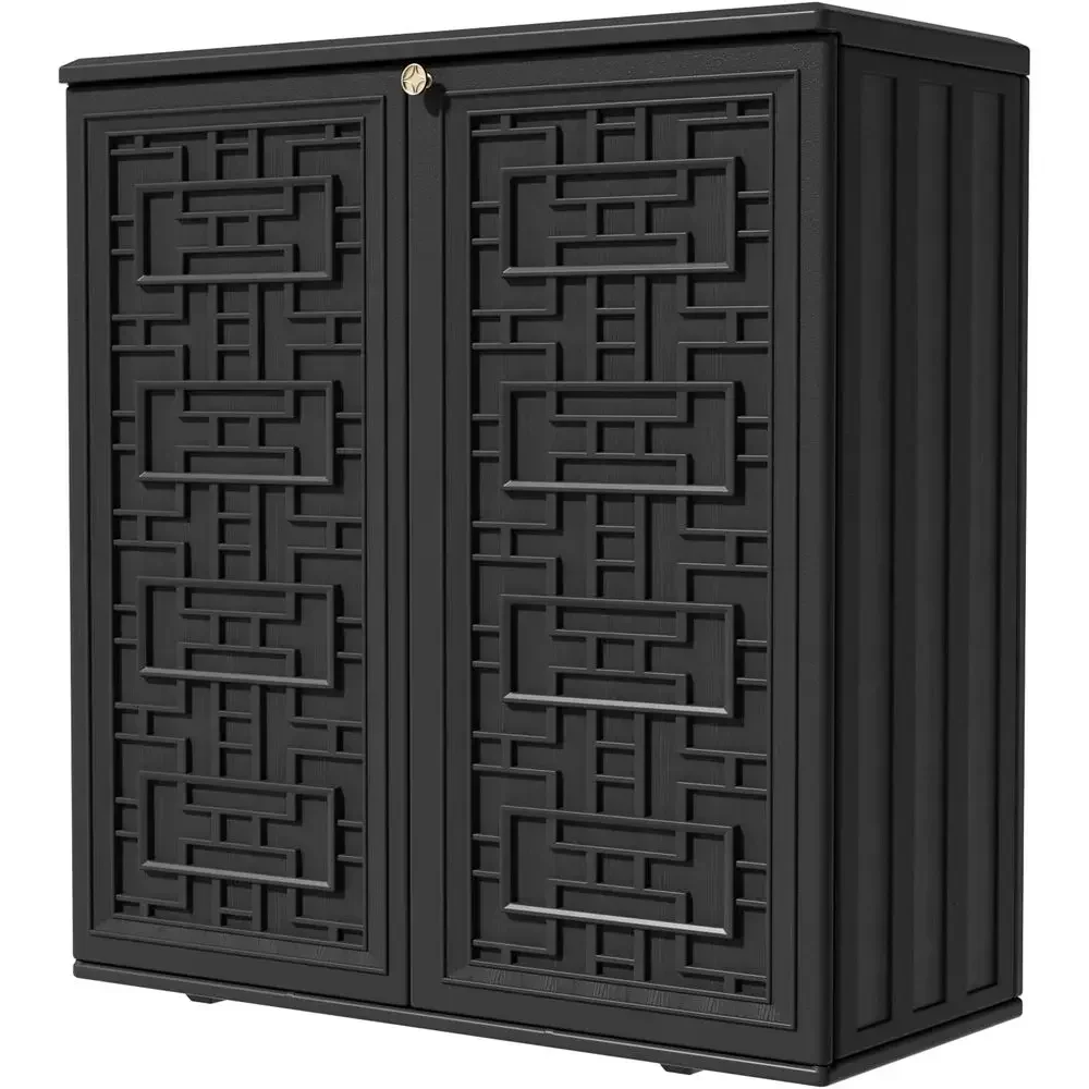 Outdoor Furniture With Storage For Cushions - Wodoodporna szafka zewnętrzna z żywicy, 232