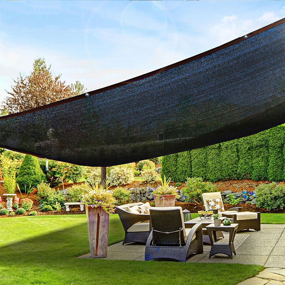 Outdoor Furniture Gazebo - Markiza składana 3x3, zewnętrzna, przeciwsłoneczna, siatkowa,