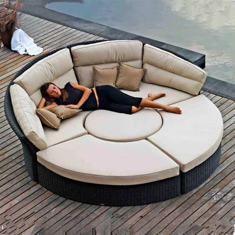 Outdoor Daybed Furniture - Luksusowe ogrodowe meble zewnętrzne Okrągłe leżanki