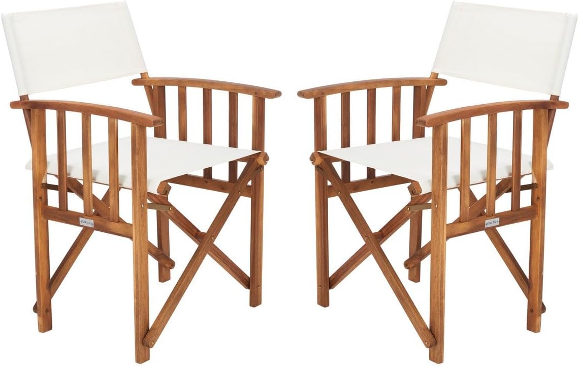 Outdoor Furniture Table And Chairs - Wysokie składane krzesła reżyserskie, zestaw 2