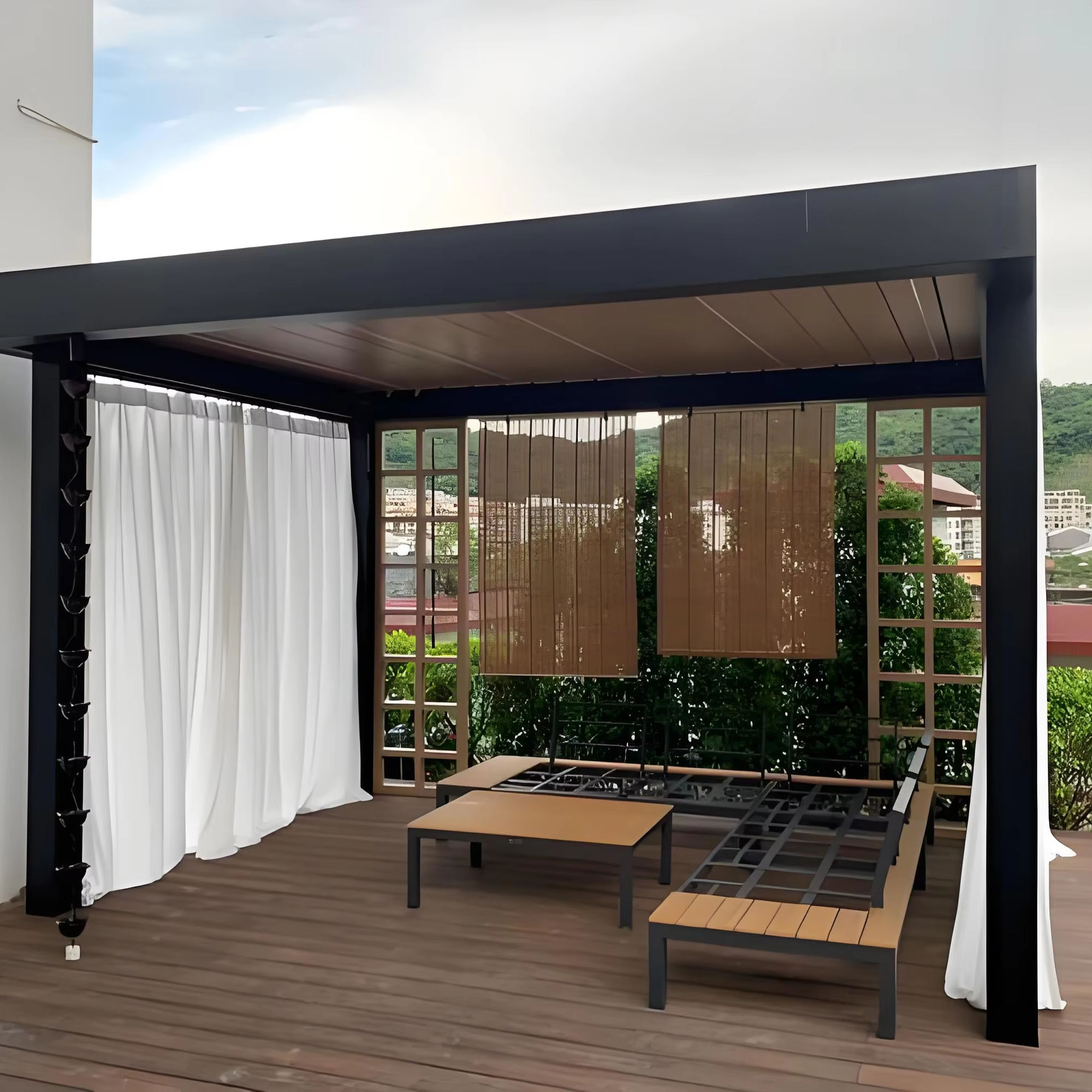Luksusowy, malowany proszkowo, – Outdoor Furniture Gazebo recenzja i cena