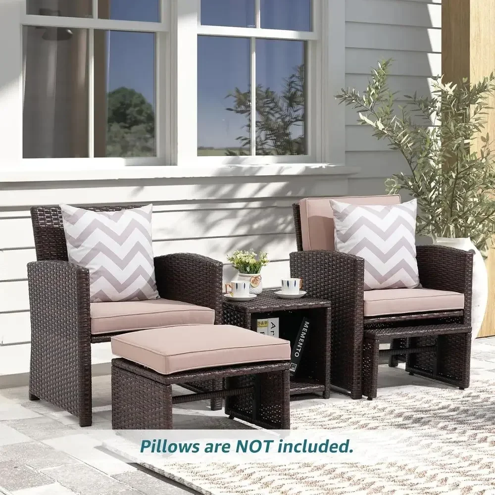 5-częściowy zestaw mebli ogrod – Outdoor Furniture With Storage For Cushions recenzja i cena