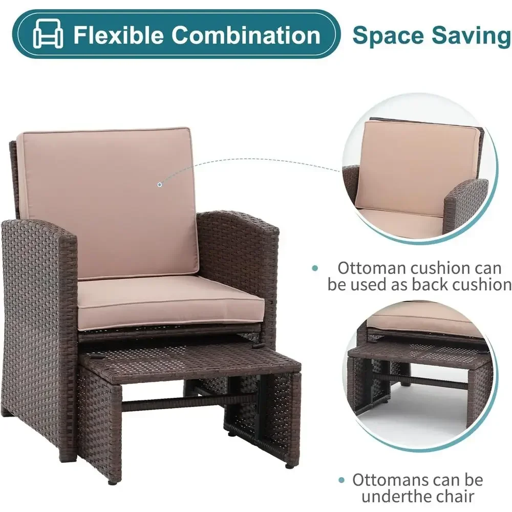5-częściowy zestaw mebli ogrod – Outdoor Furniture With Storage For Cushions recenzja i cena