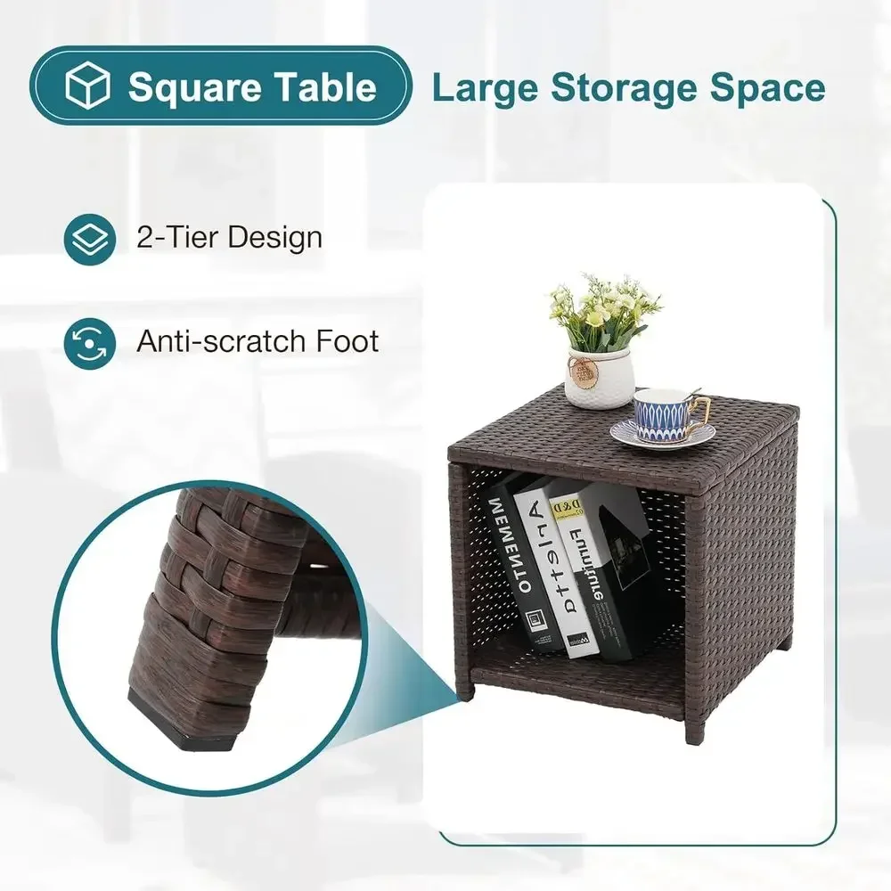 5-częściowy zestaw mebli ogrod – Outdoor Furniture With Storage For Cushions recenzja i cena