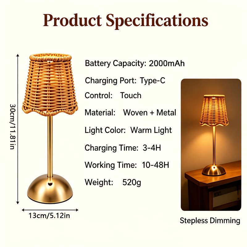 Bohemiczna tkana lampa stołowa – Outdoor Furniture Cafe recenzja i cena