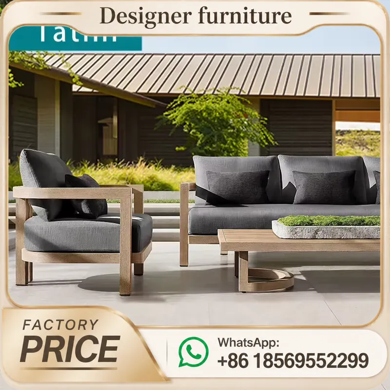 Zestaw sof z drewna teakowego, – Outdoor Furniture Teak Wood recenzja i cena