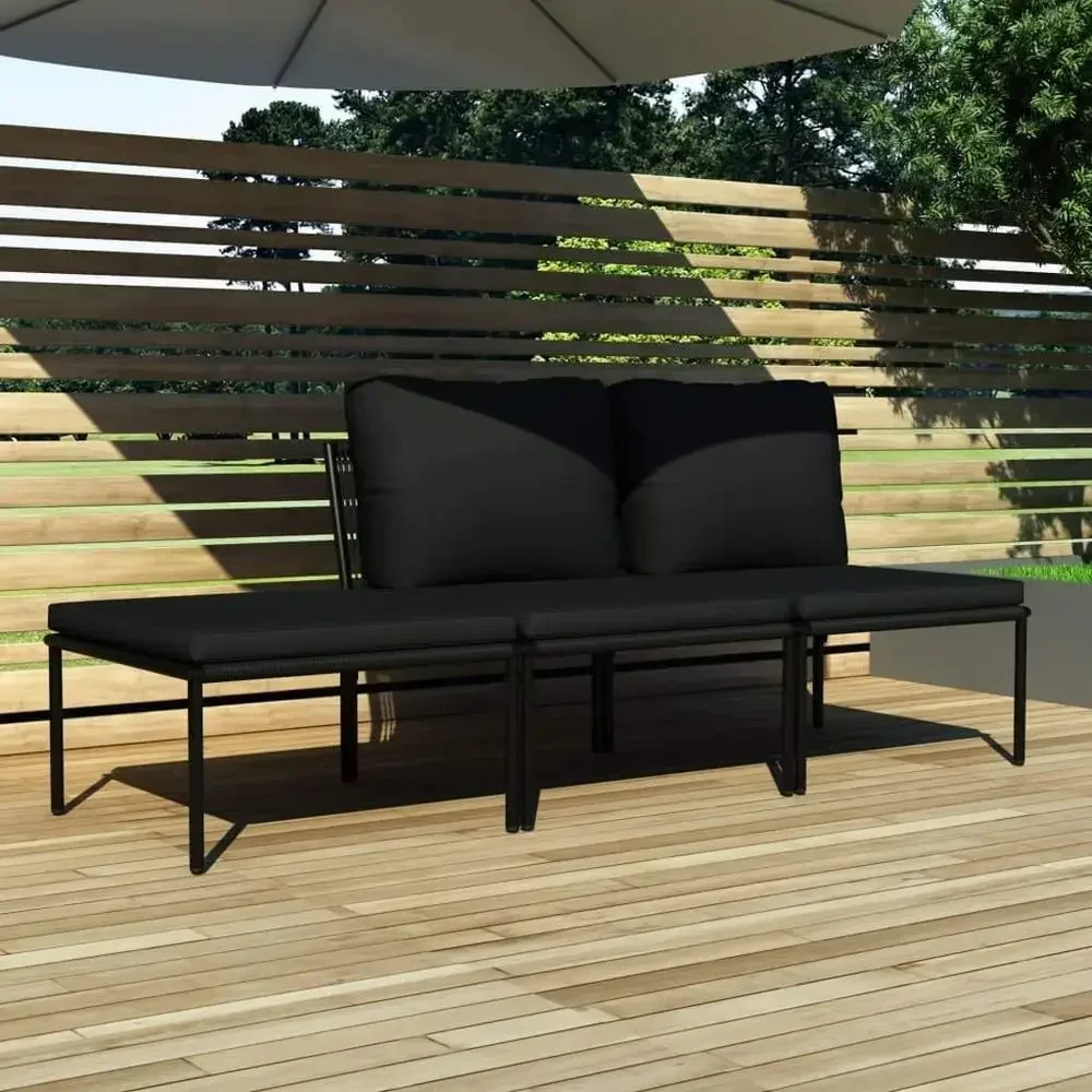 6-częściowy zestaw mebli ogrod – Outdoor Furniture Black recenzja i cena
