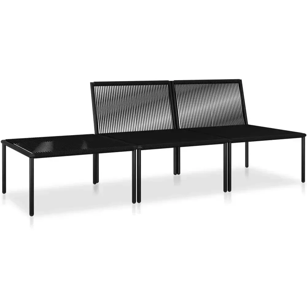 6-częściowy zestaw mebli ogrod – Outdoor Furniture Black recenzja i cena