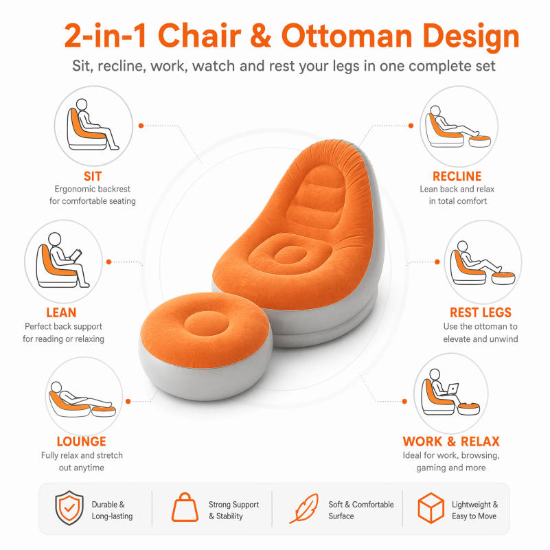 Nadmuchiwany zestaw wypoczynko – Outdoor Furniture Set Sale recenzja i cena