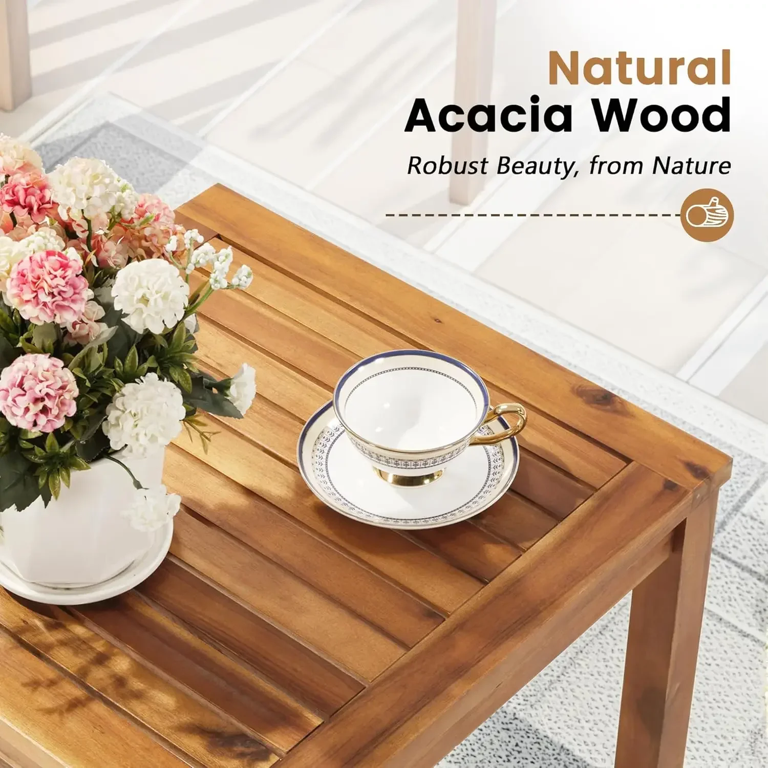 Zestaw mebli ogrodowych z drew – Outdoor Furniture Table And Chairs recenzja i cena