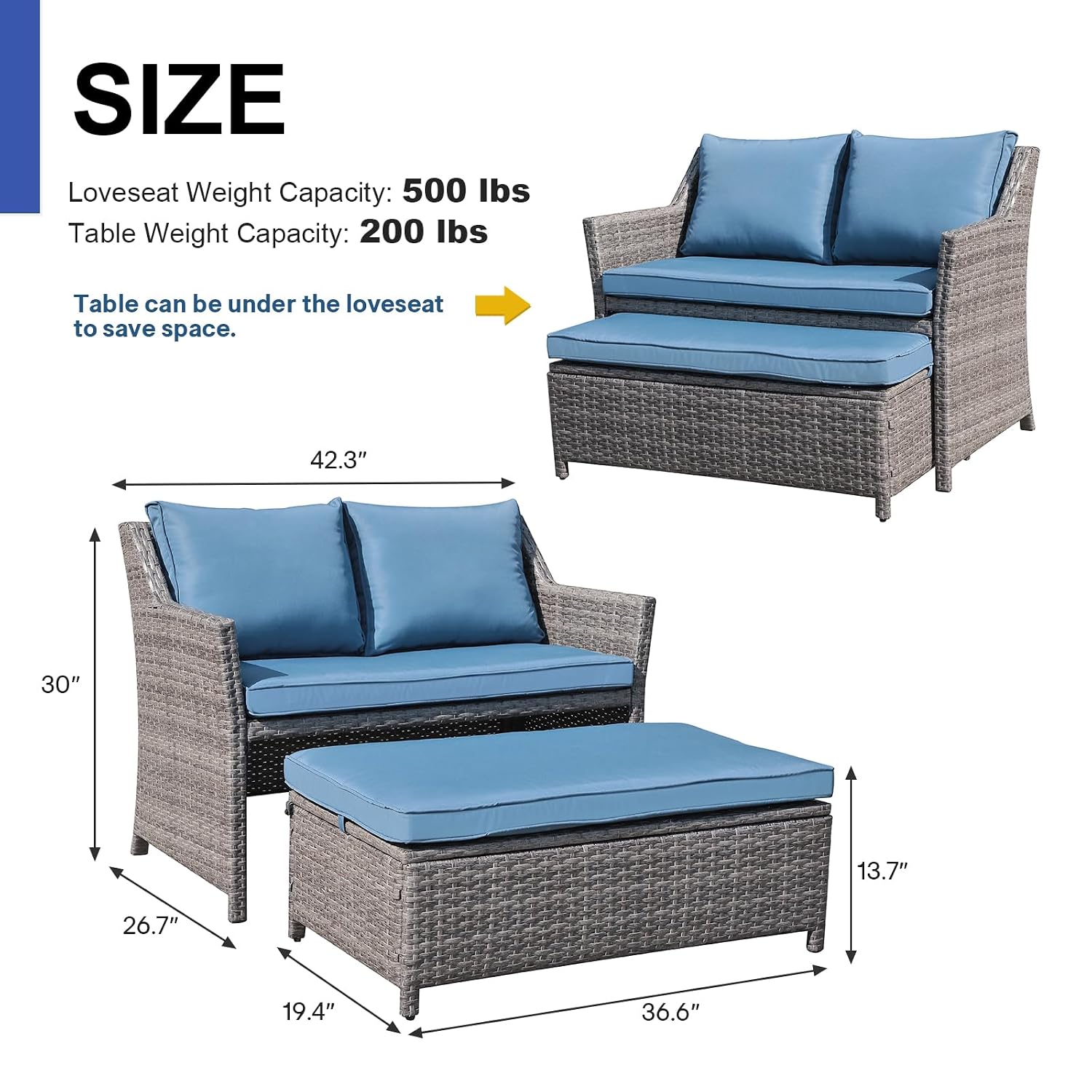 Wiklinowy dwuosobowy fotel ogr – Outdoor Furniture With Storage For Cushions recenzja i cena