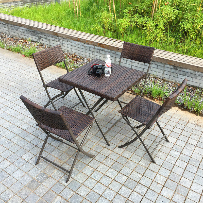 Składany Zestaw Ogrodowy z Rat – Outdoor Furniture Table And Chairs recenzja i cena