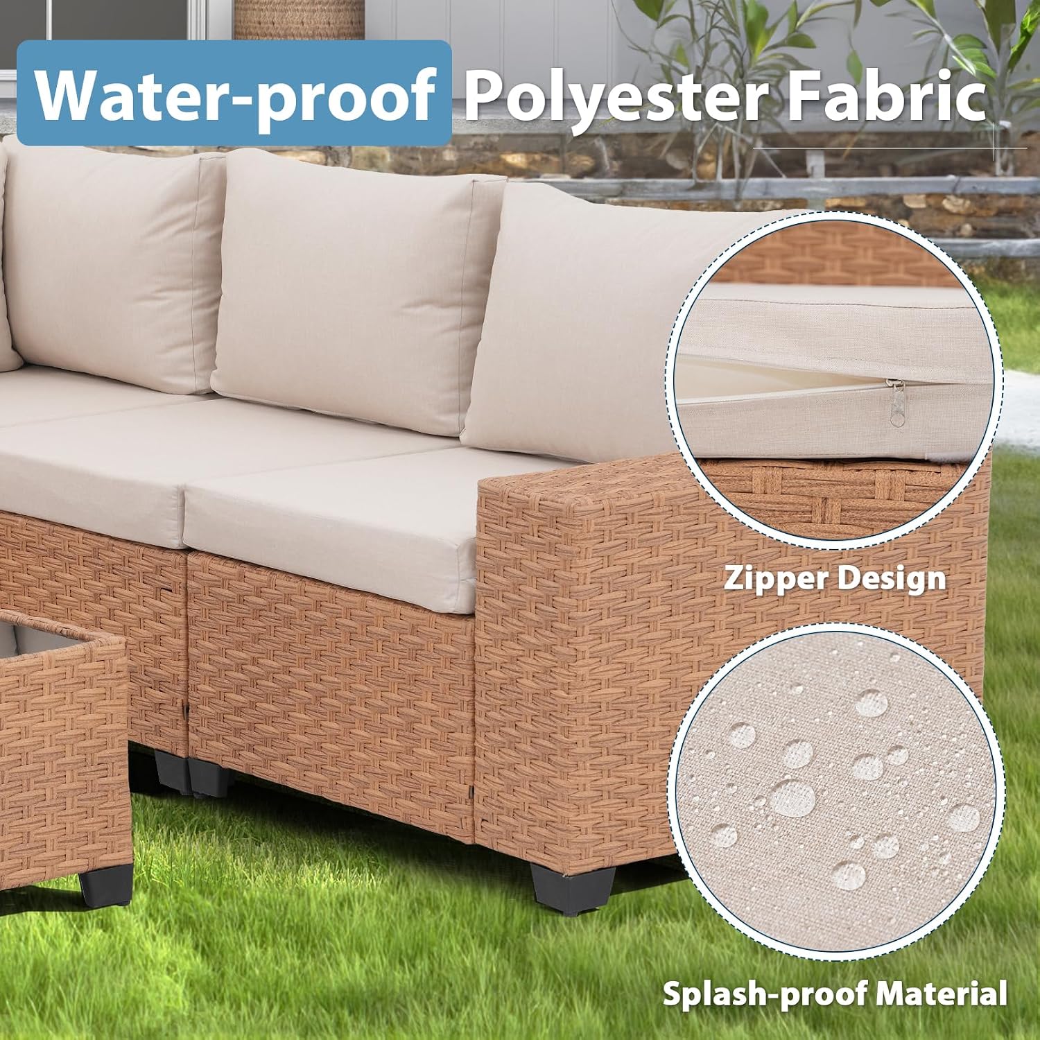 6-częściowy zestaw mebli ogrod – Outdoor Furniture Rattan recenzja i cena