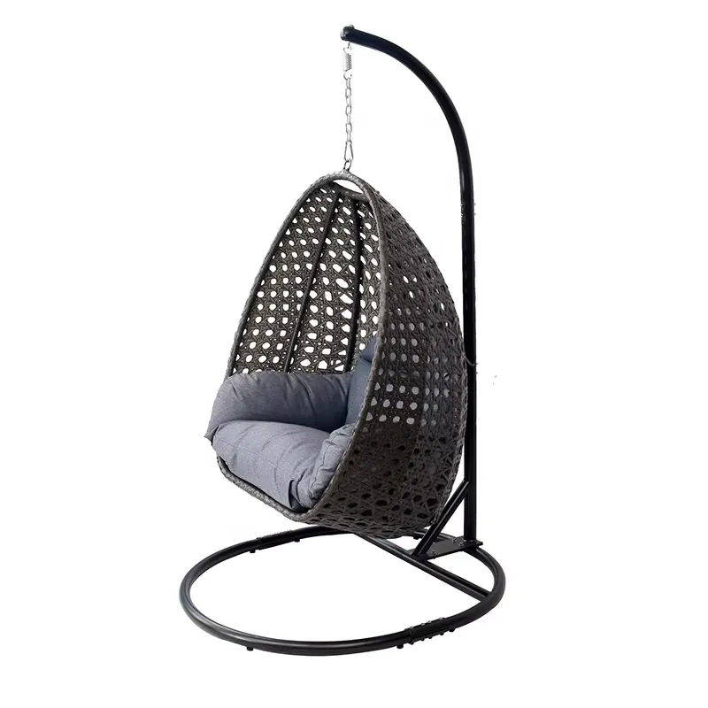 Fotel wiszący w kształcie jajk – Outdoor Furniture Black recenzja i cena