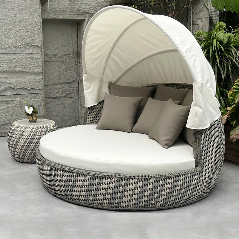 Leżanka, okrągła, odporna na r – Outdoor Daybed Furniture recenzja i cena