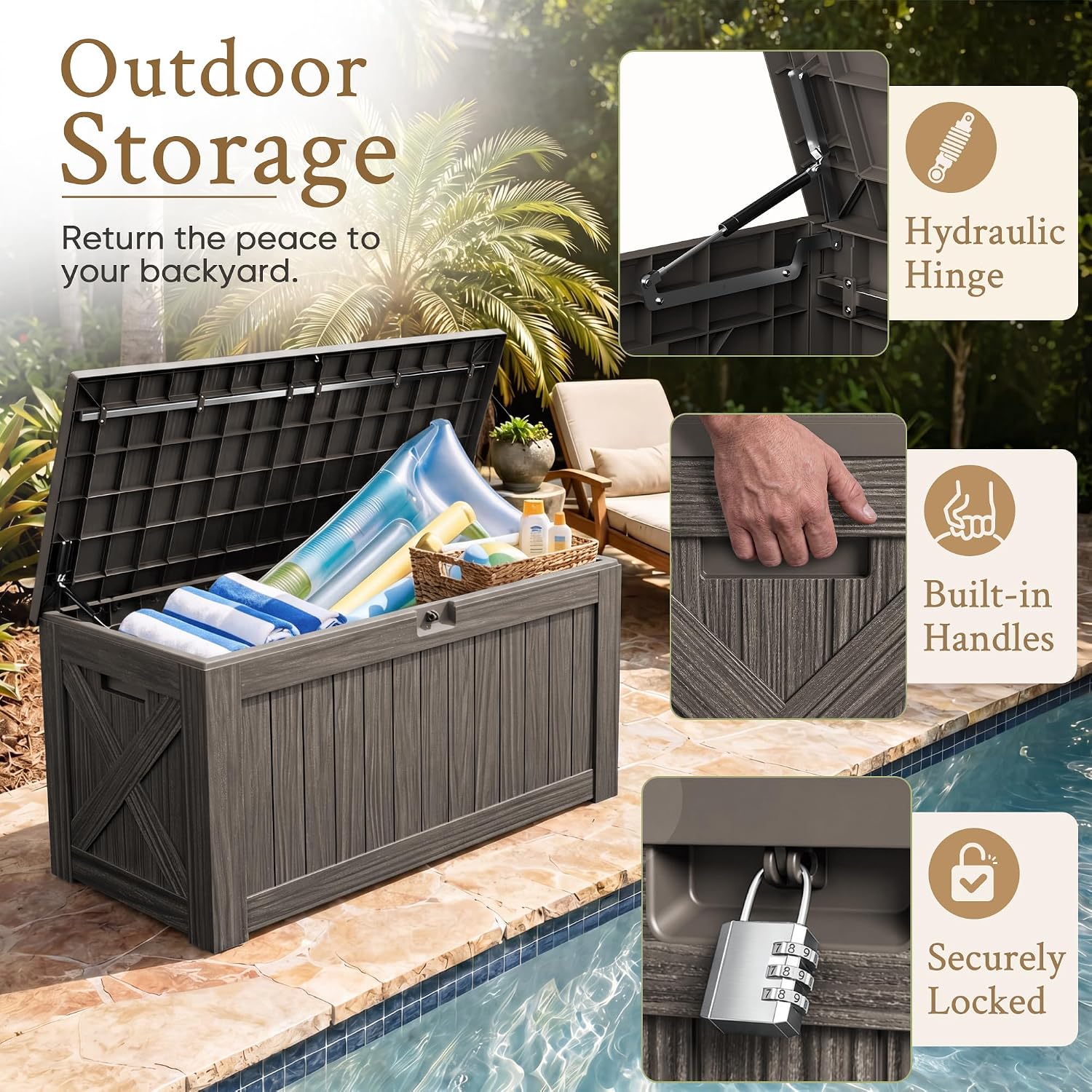 Duży schowek ogrodowy o pojemn – Outdoor Furniture With Storage For Cushions recenzja i cena