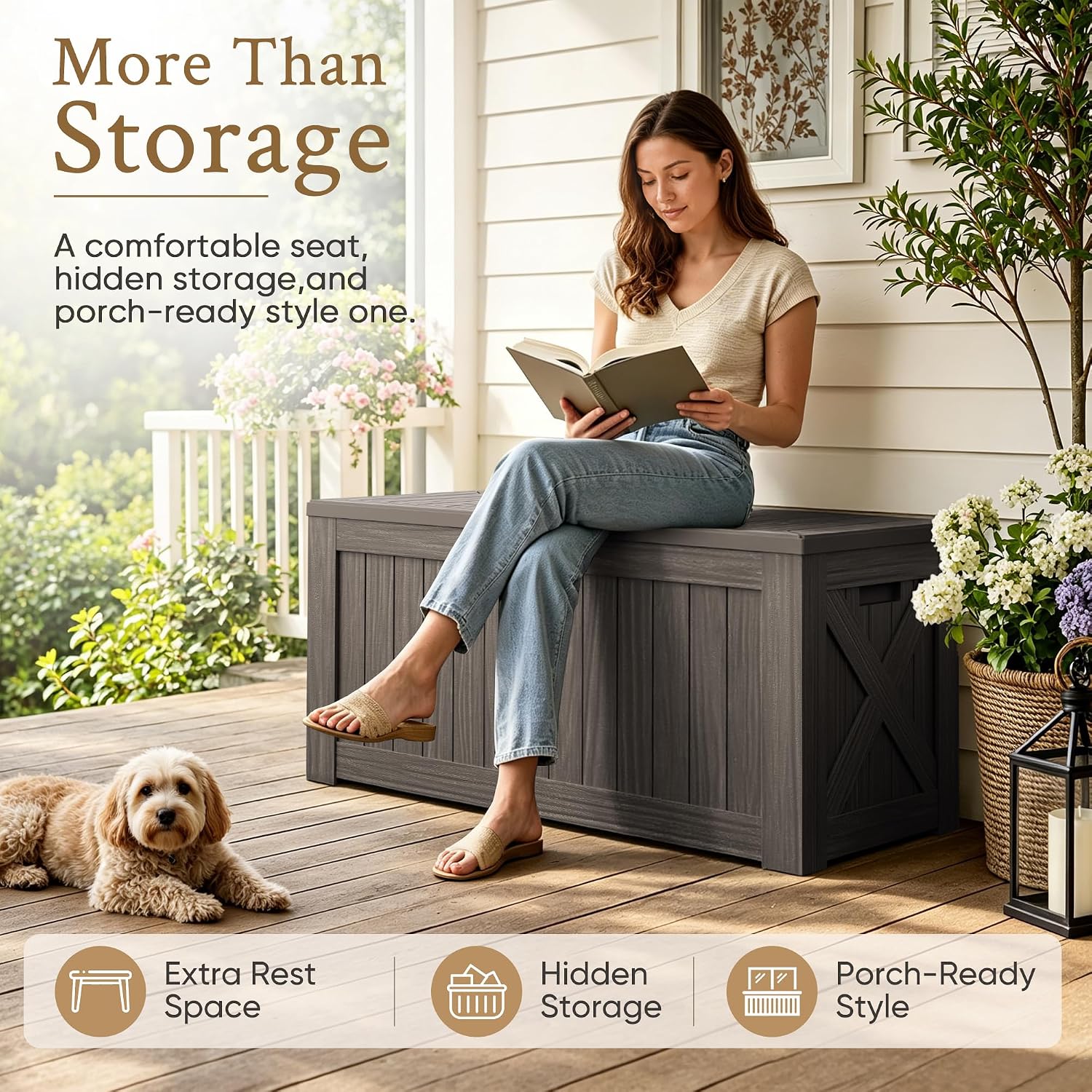 Duży schowek ogrodowy o pojemn – Outdoor Furniture With Storage For Cushions recenzja i cena