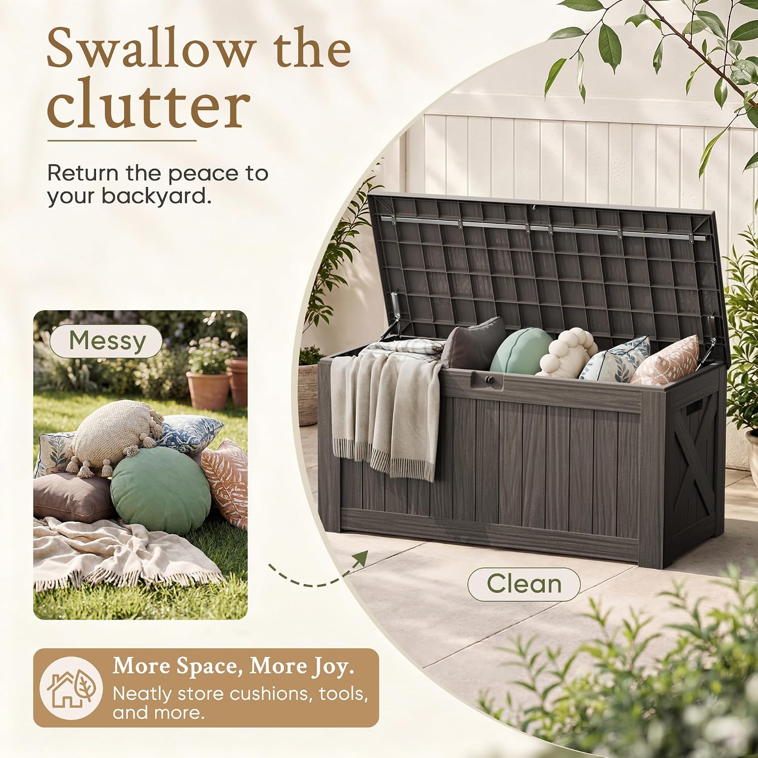Duży schowek ogrodowy o pojemn – Outdoor Furniture With Storage For Cushions recenzja i cena