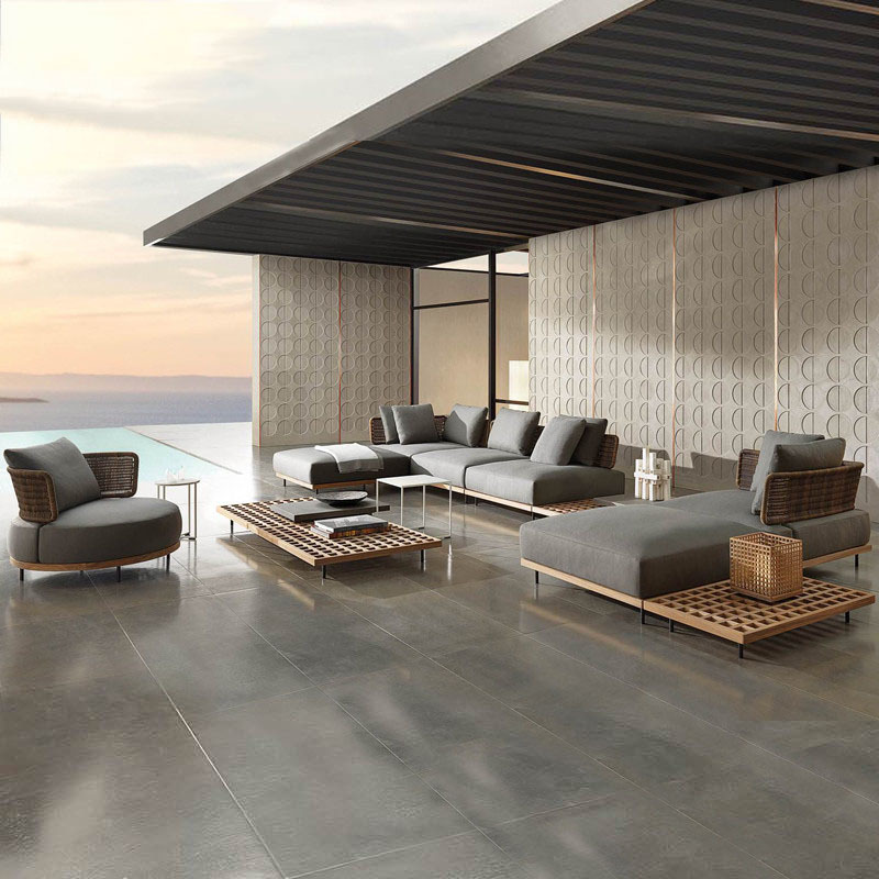 Sofa ogrodowa na zewnątrz, meb – Outdoor Furniture Teak Wood recenzja i cena