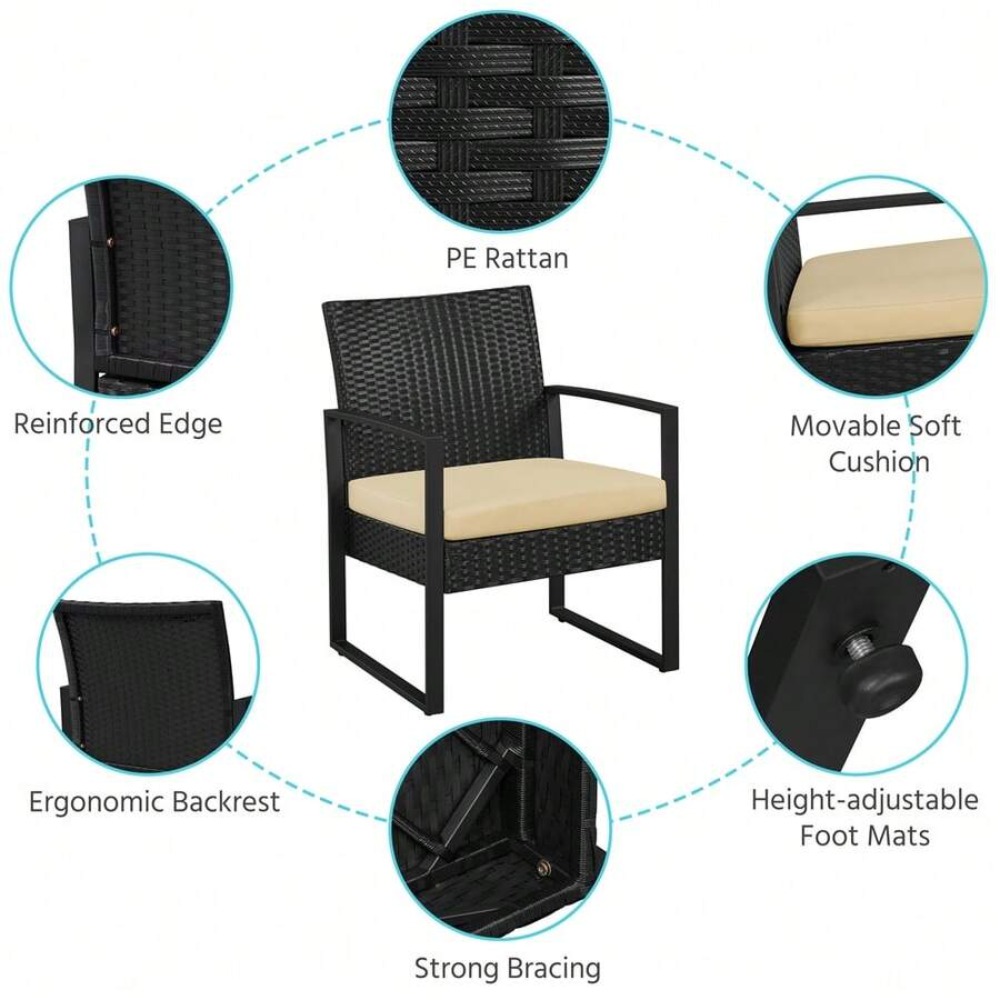 3-częściowy zestaw mebli ogrod – Outdoor Furniture Table And Chairs recenzja i cena