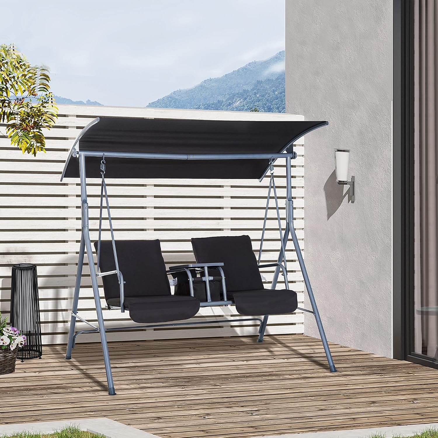 Huśtawka ogrodowa dla 2 osób z – Outdoor Furniture With Storage For Cushions recenzja i cena