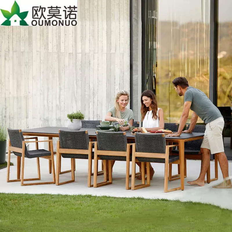 Zestaw mebli ogrodowych z ratt – Outdoor Furniture Teak Wood recenzja i cena