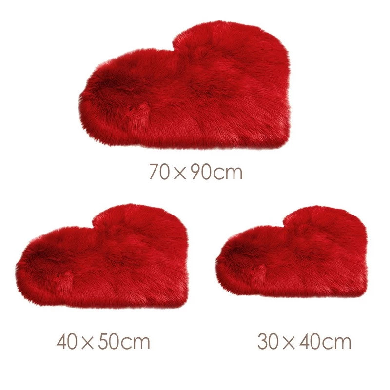 Furry Solid Color Heart Rug Be – Outdoor Furniture Cafe recenzja i cena