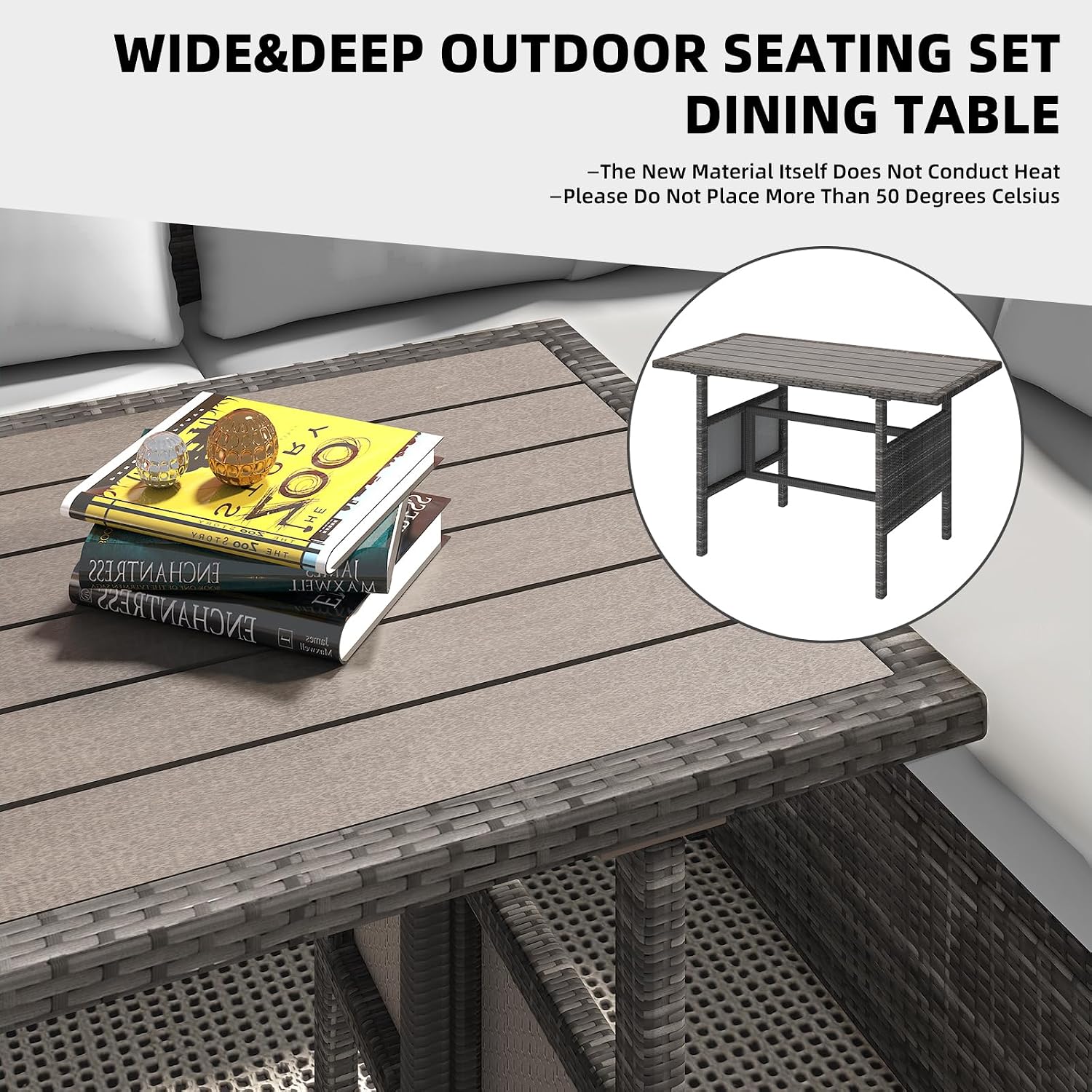 7-częściowy zestaw mebli ogrod – Outdoor Furniture Rattan recenzja i cena