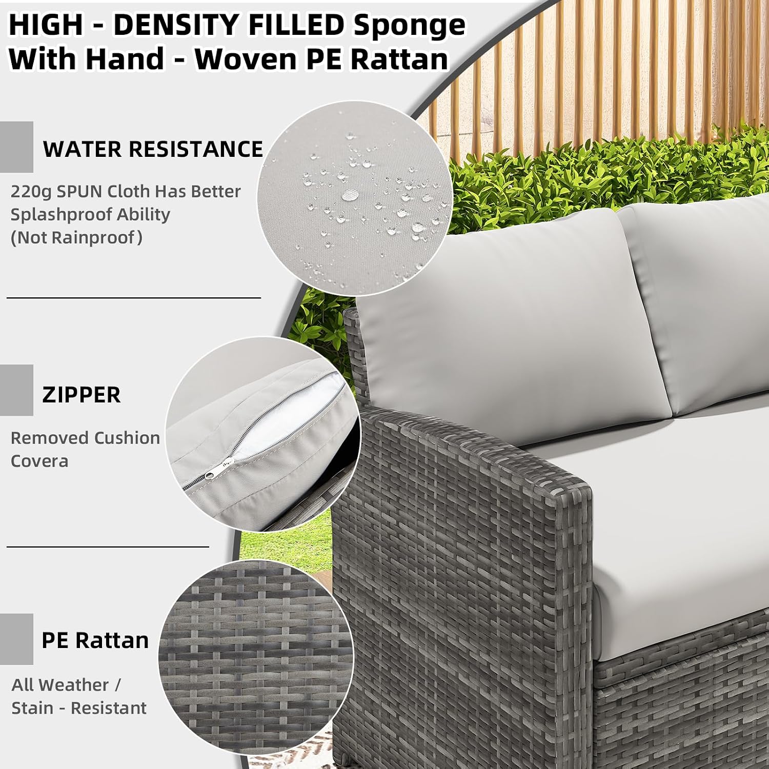7-częściowy zestaw mebli ogrod – Outdoor Furniture Rattan recenzja i cena
